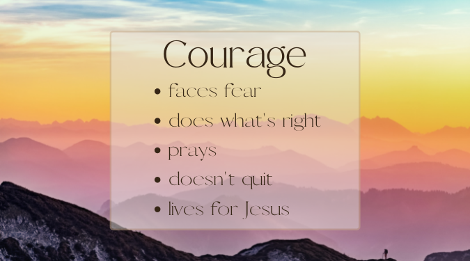 Calling children with courage